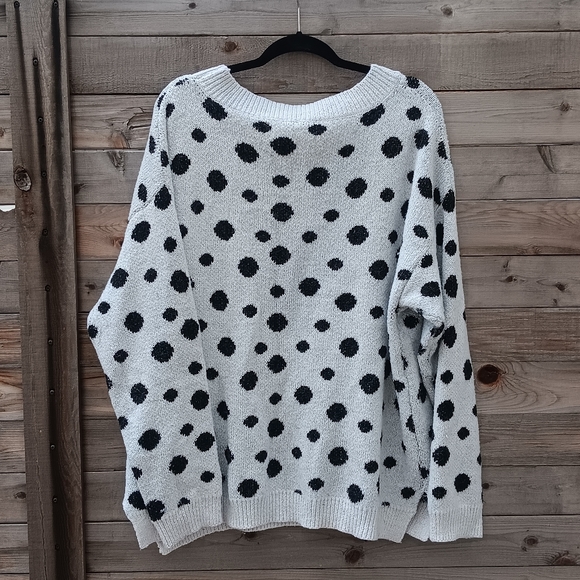 Cozy Casuals Polka Dotted Sweater Size 3X - Picture 5 of 7
